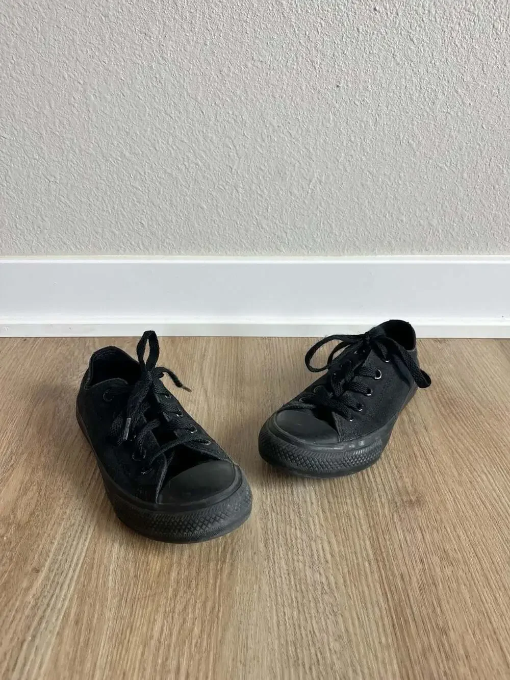 Converse, 11C Youth Chuck Taylor All Star Oxfords, First Day of School,All Black